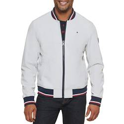 Tommy Hilfiger Leichte Varsity Rippstrick-Bomberjacke für Herren, Eis-Softshell, 3XL von Tommy Hilfiger