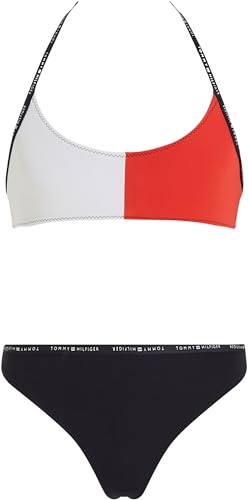 Tommy Hilfiger Mädchen Bikini Bralette Set Neckholder Bikini-Set, Blau (Desert Sky), 12-14 Jahre von Tommy Hilfiger