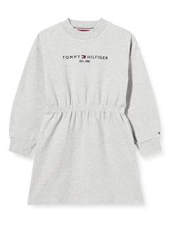 Tommy Hilfiger Mädchen ESSENTIAL SWEAT DRESS Kleid, Hellgrau (Light Grey Heather), 10 Jahre von Tommy Hilfiger