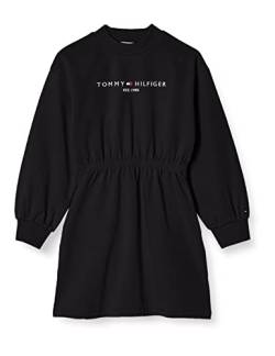 Tommy Hilfiger Mädchen ESSENTIAL SWEAT DRESS Kleid, Schwarz, 12 Jahre von Tommy Hilfiger