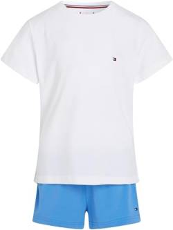 Tommy Hilfiger Mädchen Pyjama-Set Basic Lang, Mehrfarbig (White/Blue Spell), 12-14 Jahre von Tommy Hilfiger