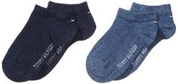 Tommy Hilfiger Mädchen Sneakersocken TH CHILDREN SNEAKER, 2er Pack, Einfarbig, Gr. 27-30, Blau (jeans 356) von Tommy Hilfiger