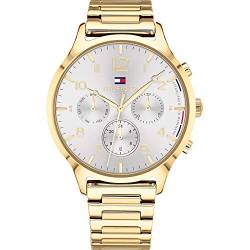 Tommy Hilfiger Multi Zifferblatt Quarz Uhr für Damen mit Gelbgoldfarbenes Edelstahlarmband - 1781872 von Tommy Hilfiger