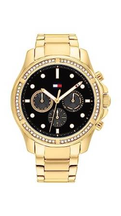 Tommy Hilfiger Multi Zifferblatt Quarz Uhr für Damen mit Gelbgoldfarbenes Edelstahlarmband - 1782570 von Tommy Hilfiger