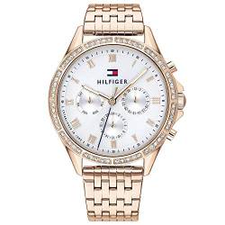 Tommy Hilfiger Multi Zifferblatt Quarz Uhr für Damen mit Rotgoldfarbenes Edelstahlarmband - 1782143 von Tommy Hilfiger