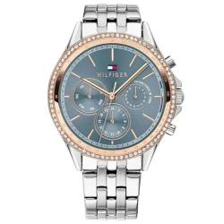 Tommy Hilfiger Multi Zifferblatt Quarz Uhr für Damen mit Silbernes Edelstahlarmband - 1781976 von Tommy Hilfiger