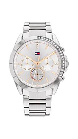 Tommy Hilfiger Multi Zifferblatt Quarz Uhr für Damen mit Silbernes Edelstahlarmband - 1782384 von Tommy Hilfiger