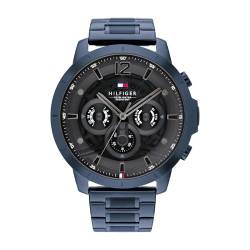 Tommy Hilfiger Multi Zifferblatt Quarz Uhr für Herren mit Blaues Edelstahlarmband - 1710493 von Tommy Hilfiger