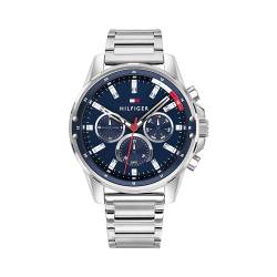 Tommy Hilfiger Multi Zifferblatt Quarz Uhr für Herren mit Silbernes Edelstahlarmband - 1791788 von Tommy Hilfiger