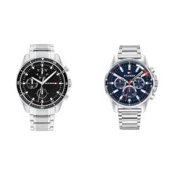 Tommy Hilfiger Multi Zifferblatt Quarz Uhr für Herren mit Silbernes Edelstahlarmband - 1791835 & Multi Zifferblatt Quarz Uhr für Herren mit Silbernes Edelstahlarmband - 1791788 von Tommy Hilfiger