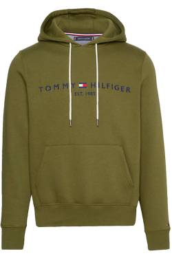 Tommy Hilfiger Regular Fit Kapuzen Sweatshirt grün, Einfarbig von Tommy Hilfiger