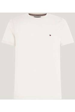 Tommy Hilfiger Slim Fit T-Shirt Rundhals beige, Einfarbig von Tommy Hilfiger