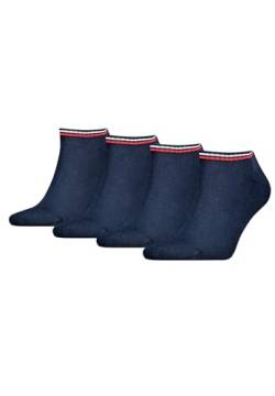 Tommy Hilfiger Sneaker Socken Herren & Damen Füsslinge 4-er Pack, Farbe:Dark Navy, Socken & Strümpfe:35-38 von Tommy Hilfiger