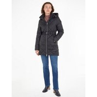 Tommy Hilfiger Steppmantel ELEVATED BELTED QUILTED COAT mit abnehmbarer Kapuze von Tommy Hilfiger