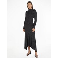 Tommy Hilfiger Strickkleid LUREX F&F MOCK-NK MIDI DRESS mit freiem Saum von Tommy Hilfiger