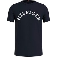 Tommy Hilfiger T-Shirt HILFIGER ARCHED TEE mit gebrochenem Markenprint von Tommy Hilfiger