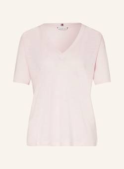 Tommy Hilfiger T-Shirt Mit Leinen rosa von Tommy Hilfiger