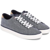 Tommy Hilfiger TH HI VULC LOW CHAMBRAY Sneaker mit Logoschriftzug, Freizeitschuh, Halbschuh, Schnürschuh von Tommy Hilfiger