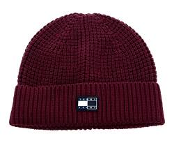 Tommy Hilfiger TJM Split Logo Beanie Deep Burgundy von Tommy Hilfiger