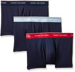 Tommy Hilfiger Trunk 3 Pack Boxershorts Blue Fog/Peacoat/Tango red von Tommy Hilfiger