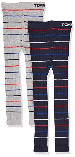 Tommy Hilfiger Unisex-Baby Stripe 4 Pack Legging, Tommy original/Grey Melange, 62-68 (2er Pack) von Tommy Hilfiger