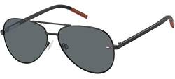 Tommy Hilfiger Unisex-Erwachsene TJ 0008/S Sonnenbrille, AVIATNAVI ,MTT SCHWARZ, 60 von Tommy Hilfiger