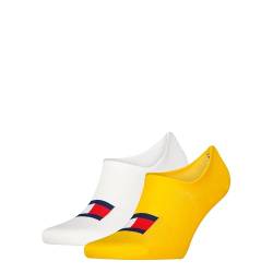 Tommy Hilfiger Unisex Footie Socken, Gelb, 35/38 (2er Pack) von Tommy Hilfiger