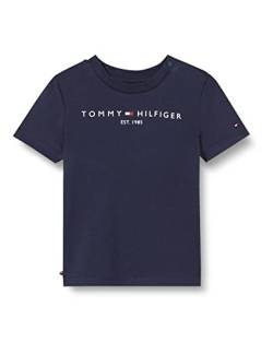Tommy Hilfiger Unisex Kinder Baby Essential Tee S/S T-Shirts, Twilight Navy, 9 Monate von Tommy Hilfiger