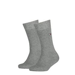 Tommy Hilfiger Unisex - Kinder Socke 2 er Pack 391334, Gr. 35-38, Grau (758 middle grey melange) von Tommy Hilfiger