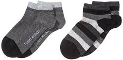 Tommy Hilfiger Unisex Kinder TH KIDS BASIC STRIPE QUARTER 2P Socken, 2er pack, Schwarz (black 200), 27-30 von Tommy Hilfiger