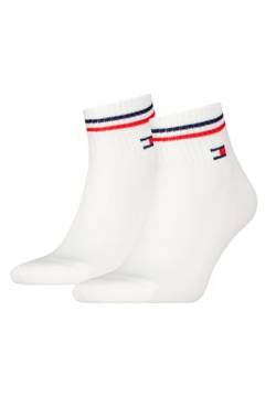 Tommy Hilfiger Unisex Quarter Socken, Weiß, 43/46 (2er Pack) von Tommy Hilfiger