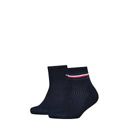 Tommy Hilfiger Unisex TH Kids 2P MESH Short Sock, Navy, 31/34 von Tommy Hilfiger