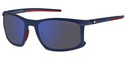 Tommy Hilfiger Unisex Th 1915/s Sunglasses, FLL/ZS Matte Blue, One Size von Tommy Hilfiger