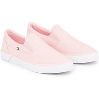 Tommy Hilfiger VULC CANVAS SLIP-ON SNEAKER Slip-On Sneaker, Slipper, Freizeitschuh, Sommerschuh mit seitlichen Stretcheinsätzen von Tommy Hilfiger