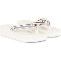 Tommy Hilfiger WEDGE STRIPES BEACH SANDAL Zehentrenner, Bademode, Sommerschuh, Schlappen, Poolslide mit Streifen von Tommy Hilfiger