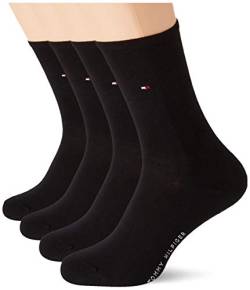 Tommy Hilfiger Womens Casual Women's Multipack (4 Pack) Socks, Black, 39/42 von Tommy Hilfiger