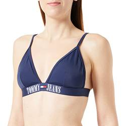 Tommy Jeans Damen Bikinitop Triangle Gepolstert, Blau (Twilight Navy/ Twilight Navy), S von Tommy Hilfiger