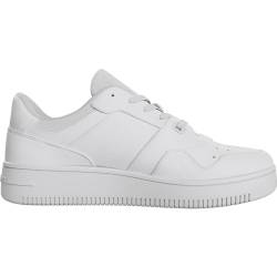 Tommy Jeans Damen Cupsole Sneaker Retro Basket Schuhe, Weiß (White), 36 EU von Tommy Hilfiger