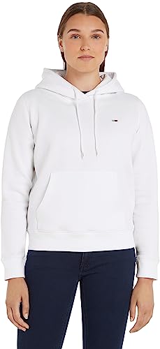 Tommy Jeans Damen Hoodie TJW Regular mit Kapuze, Weiß (White), 3XL von Tommy Hilfiger