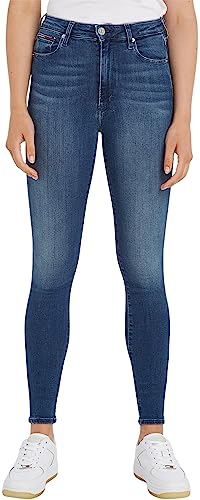 Tommy Jeans Damen Jeans Sylvia High Waist, Blau (New Niceville Mid Blue Stretch), 24W / 28L von Tommy Hilfiger