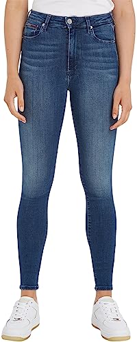 Tommy Jeans Damen Jeans Sylvia High Waist, Blau (New Niceville Mid Blue Stretch), 30W / 34L von Tommy Hilfiger