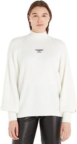 Tommy Jeans Damen Pullover Turtleneck Strickpullover, Beige (Ancient White), L von Tommy Hilfiger