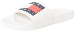 Tommy Jeans Herren Badeschuhe Pool Slide Badelatschen, Weiß (Ecru), 40 EU von Tommy Hilfiger