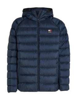 Tommy Jeans Herren Daunenjacke Hooded Light Down Jacket Winter, Blau (Dark Night Navy), M von Tommy Hilfiger