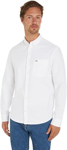 Tommy Hilfiger Herren Tjm Reg Oxford Shirt Dm0dm18335 Hemden, Weiß, S EU von Tommy Hilfiger