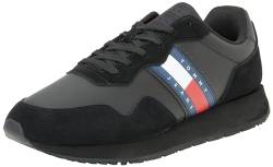 Tommy Jeans Herren Runner Sneaker Modern Sportschuhe, Schwarz (Black), 42 von Tommy Hilfiger