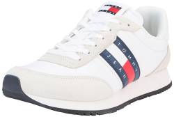 Tommy Jeans Herren Runner Sneaker Schuhe, Weiß (White), 40 EU von Tommy Hilfiger