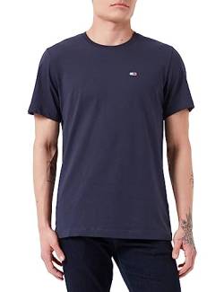 Tommy Jeans Herren T-Shirt Kurzarm TJM Classic Rundhalsausschnitt, Blau (Twilight Navy), XL von Tommy Hilfiger