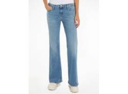 Bequeme Jeans TOMMY JEANS Gr. 28, Länge 30, blau (denim medium) Damen Jeans Bootcut mit Ledermarkenlabel von Tommy Jeans