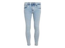 Bequeme Jeans TOMMY JEANS "Scarlett" Gr. 32, Länge 30, blau (light denim) Damen Jeans mit Ledermarkenlabel von Tommy Jeans